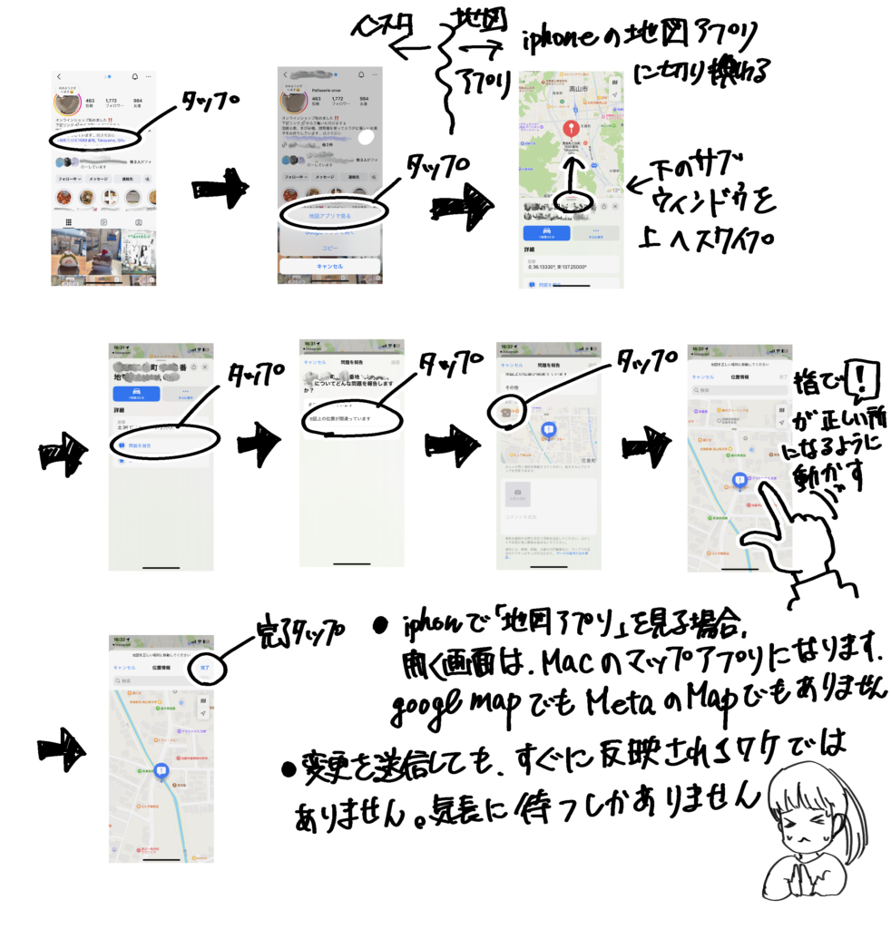 Appleのマップ修正方法